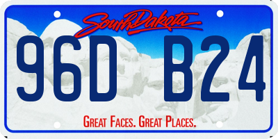 SD license plate 96DB24