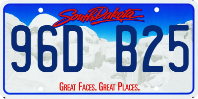 SD license plate 96DB25
