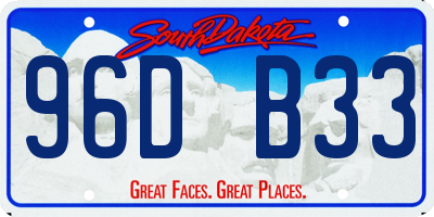 SD license plate 96DB33