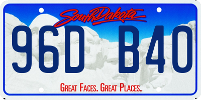 SD license plate 96DB40