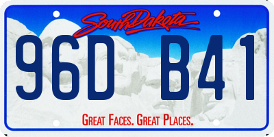 SD license plate 96DB41