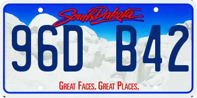 SD license plate 96DB42