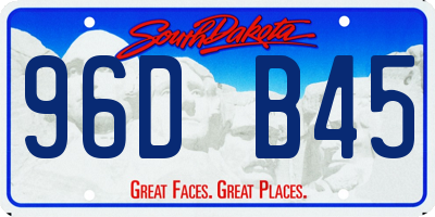 SD license plate 96DB45