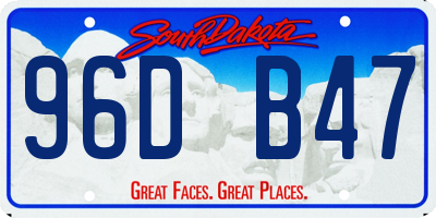 SD license plate 96DB47