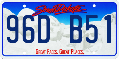 SD license plate 96DB51
