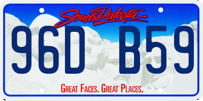SD license plate 96DB59