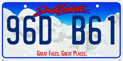 SD license plate 96DB61