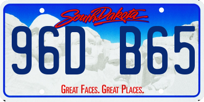 SD license plate 96DB65