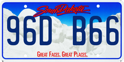 SD license plate 96DB66