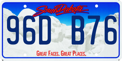 SD license plate 96DB76