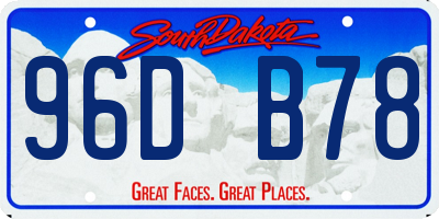 SD license plate 96DB78