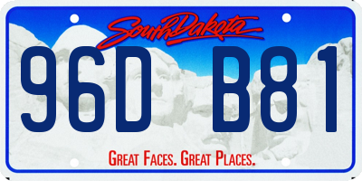 SD license plate 96DB81