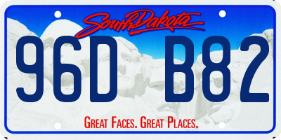 SD license plate 96DB82