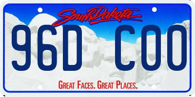 SD license plate 96DC00