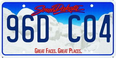 SD license plate 96DC04