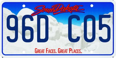 SD license plate 96DC05