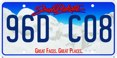 SD license plate 96DC08