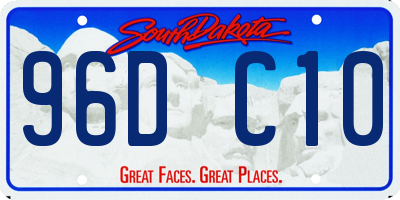 SD license plate 96DC10