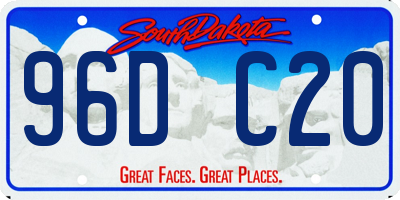 SD license plate 96DC20