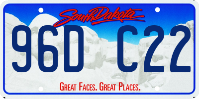SD license plate 96DC22