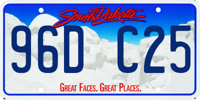 SD license plate 96DC25