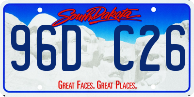 SD license plate 96DC26