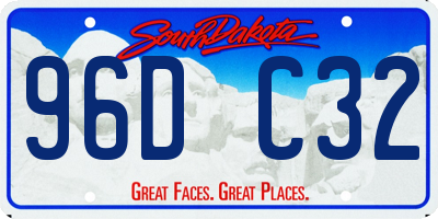 SD license plate 96DC32