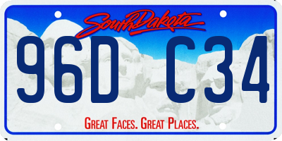SD license plate 96DC34
