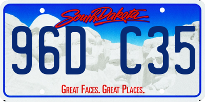 SD license plate 96DC35