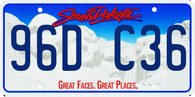 SD license plate 96DC36