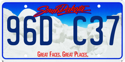 SD license plate 96DC37