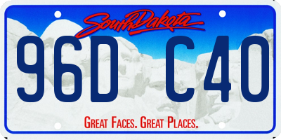 SD license plate 96DC40