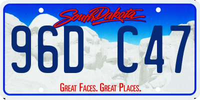 SD license plate 96DC47