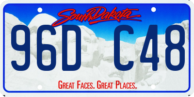 SD license plate 96DC48