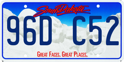 SD license plate 96DC52