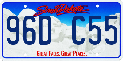 SD license plate 96DC55