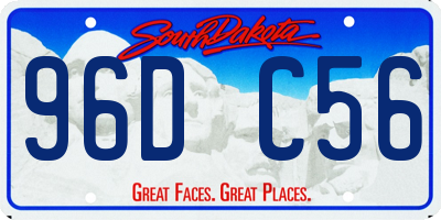 SD license plate 96DC56