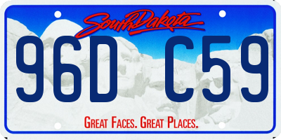 SD license plate 96DC59
