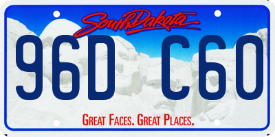 SD license plate 96DC60