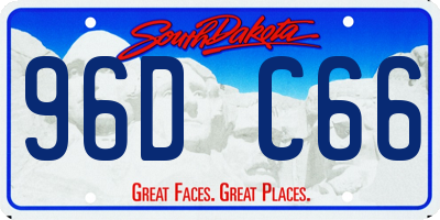 SD license plate 96DC66