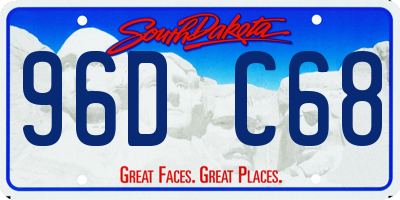 SD license plate 96DC68
