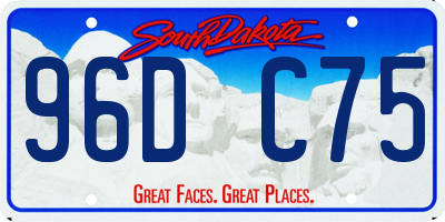 SD license plate 96DC75