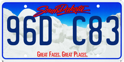 SD license plate 96DC83