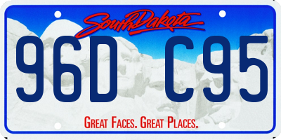SD license plate 96DC95