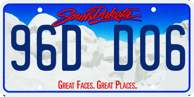 SD license plate 96DD06