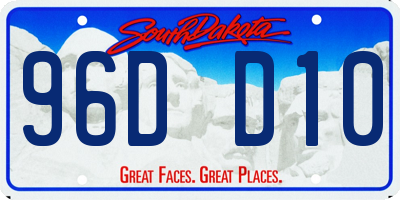 SD license plate 96DD10
