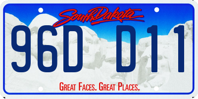 SD license plate 96DD11