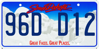 SD license plate 96DD12