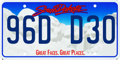 SD license plate 96DD30