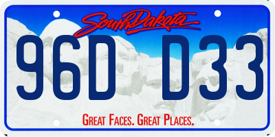 SD license plate 96DD33